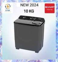 เครื่องซักผ้า 2 ถัง Sharp รุ่น ES-TW100BK ขนาด10 kg รุ่นใหม่ 2024