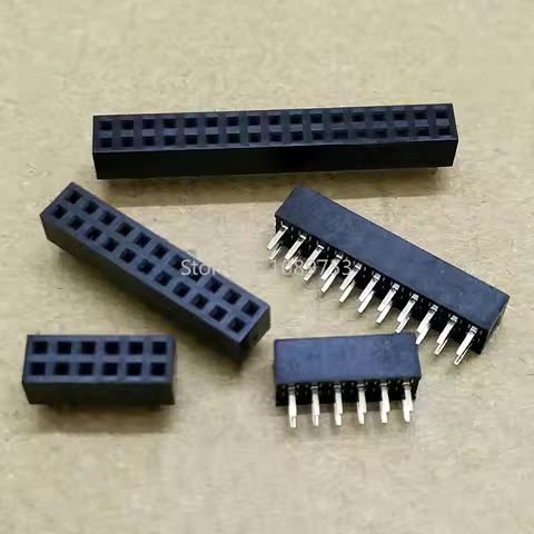 10pcs 2.0mm Double Row Straight Female 2-40P Pin Header Socket Connector 2x2/3/4/5/6/7/8/9/10/12/14/