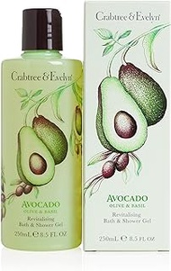 Crabtree & Evelyn Revitalising Bath and Shower Gel, Avocado, Olive and Basil, 8.5 fl. oz.