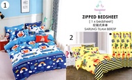 Single Bedsheet with Zip - Sarung Tilam tebal 4 inch / Cadar Bujang berzip tebal 4 inch 拉链式床单 拉链式til