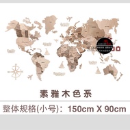 Solid Wood World Map Travel Scandinavian Living Room Background Wall Decoration Large Decorative Pai