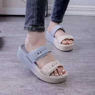 Ama Fashionable Dual-Strap Platform Comfort Slides 2402