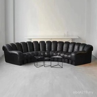 Arc Combination Position ktv Genuine Leather Sofa Fan-Shaped New Style Sofa Club Modern Leisure Hote