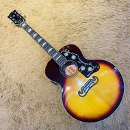 Gibson J200 J-200ไม้สนแข็งกีตาร์โปร่งวินเทจsunburst 42นิ้วกีตาร์มืออาชีพ