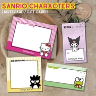 SANRIO CHARACTERS - Personalized / Customized Notecard / Gift Card / Message Card