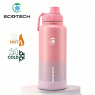 ECOTECH 32oz Pink Gradient Thermos 304 Stainless Steel Liner Water Bottle Thermos