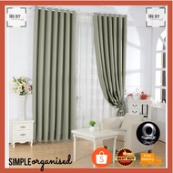 B11 Ready Made Curtain 99%Blackout Siap Jahit Langsir (Free Eyelet/Ring) Langsir Blackout Kain Tebal