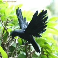 HOMECLEOESQX Fake Crow Seasonal Durable Bird Deter Miniatures Festival Decor DIY Crow Statue