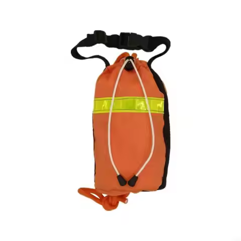 Q84C Water Sports Kayaking Rafting Rope Rescuing Throw Rope Bag with Floating Rope Reflective Water 
