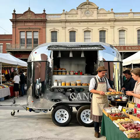 Standard Mobile Food Trailer Fully Equipped Street Ice Cream Cart Bakery Food Cart Truck With CE