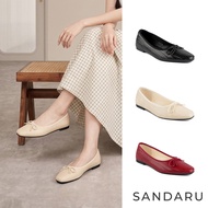 SANDARU-Baby Shoes Small Square Toe Bow Knot Woven Flat Shoes