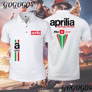 Aprilia Racing Team Polo Baju Tee MotoGP Motorcycle Printed Cotton Polo T-shirt 01