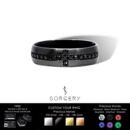 SORCERY Ring FNT Premium 10K 14K 18K Real Gold Unisex Men's White Gold Ring Wanita