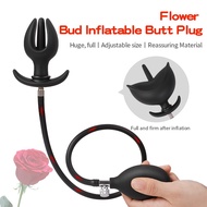 Inflatable Flower Bud Anal Plug Expandable Big Buttplug Anus Dilator Anal Dildo