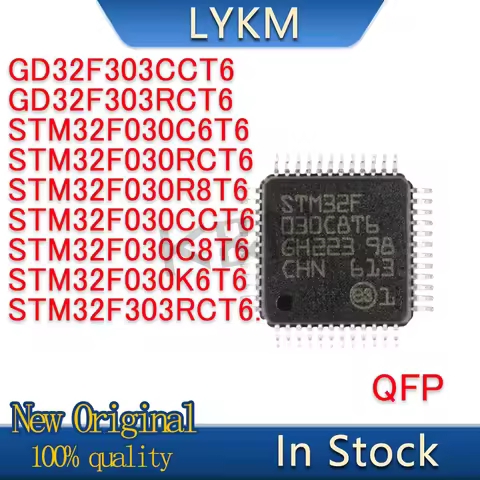 5/PCS STM32F030RCT6 STM32F030K6T6 STM32F030C6T6 STM32F030R8T6 STM32F030CCT6 32F030C8T6 32F303RCT6 GD