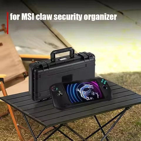 Portable Carrying Storage Bag for MSI CLAW 7/8AI+Case Bag Shockproof Protective Travel Case Leather 
