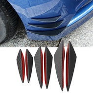 6Pcs Carbon Fiber Style Car Universal Front Bumper Lip Splitter Body Spoiler Canards