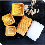 beras faiza doorgift 月饼盒 Kek bulan pertengahan musim luruh tebal PP emas kuning garing 50 g80 g 125g