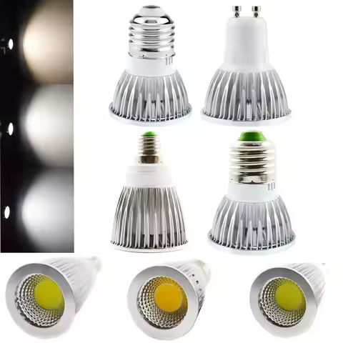 COB led spotlight 9W 12W 15W led lights E27 E14 GU10 220V MR16 12V Cob led bulb Warm White Cold Whit