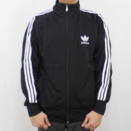 JAKET ADIDAS FIREBIRD HITAM LIST PUTIH SIZE M L XL XXL XXXL - JAKET OLAH RAGA PRIA - SWEATER TRAININ