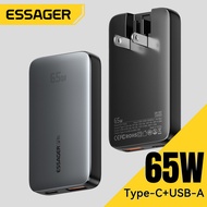 Essager Ultrathin 65W GaN USB A Type C Charger For Laptop Tablet Fast Charging Charger For iPhone16