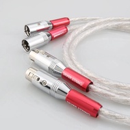 Pair Audiocrast AS220 XLR Interconnect Cable 6N Silver Audio Video Cable 1.5M XLR Cable With XLR Plug Cable cccr