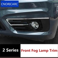 CNORICARC 2pcs Chrome ABS Front Fog Lamp Frame decoration cover trim for BMW 2 series Active Tourer 