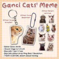 GANTUNGAN VIRAL CAT Meme Keychain / Keychain - Cats Meme - Code KYCT