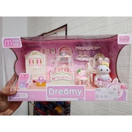 Dreamy Bay Rabbit Rabbit Toy House Bedroom Doll Rabbit Doll House Play House Bed Room