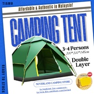 3-4 Person Outdoor Camping Tent Fully Automatic Tent Outdoor Foldable Camping Auto Tents UV Resist P