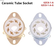 LUCKYUFT 1Pcs Ceramic Tube Socket, PCB Mount 8Pin K8A Valve Base,  Octal DIY Tin-Plated GZC8-1-A GZC