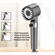 Bathroom Shower Head Built-In Filter 3-Mode High Pressure Hand Shower Adjustable Water Pressure - YS Shop