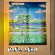 Roller blind translucent roller blind for 3 panel window