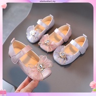 Summer Kids Flats Shoes Bow-knot Elsa Princess Shoes Baby Girl School Party Fashion Shoe