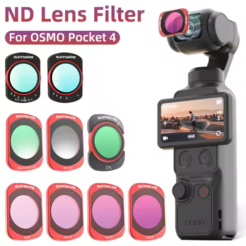ND Lens Filter for DJI Osmo Pocket 4 Optical Glass Lenses Adjustable Filter Set ND8 ND16 ND32 ND64 M