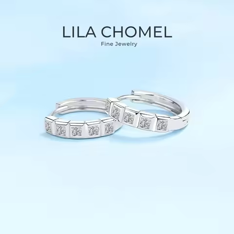 Nice Daughter Adult's Day PT950 Platinum Stud Earrings Girl Birthday Gift 0.8CT Moissanite Diamond V