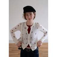 EGGKA patterned thin wool cardigan |Autumnclothing