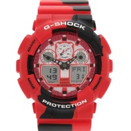成色極佳 卡西歐G-SHOCK Nishikigoi GA-100JK-4AJR 樹脂RED石英數位指針手錶 紅色 0562 [二手]CASIO