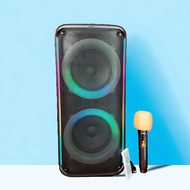 8นิ้วเบิ้ล เบสแน่น ไมค์เสียงเทพ ร้องเพราะ ลำโพงบลูทูธ รุ่น KTS-1909 ขนาดพกพาได้ คู่8×2นิ้ว เบสหนัก ม