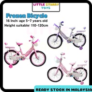 Ready Stocks !!! Frozen Bicycle 16" Inch with Alloy Rim Sesuai untuk kanak-kanak 5 hingga 8 tahun !!!