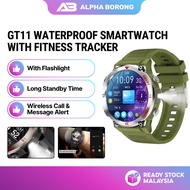Alpha Borong GT11 Outdoor Smart Watch LED Flashlight Bluetooth Calling Sports Fitness Tracking Smart