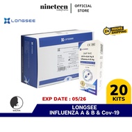 [ WHOLESALE ] LONGSEE 3 IN 1 Saliva Covid/Influenza A/B Test Kit 20 PCS