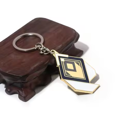 Valorant Player's Rank Radiant Enamel Pendant Keychain for Men Women Metal Key Ring Fans Collectible