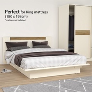 Tomato Home เตียงนอน 6ฟุต Aurora King bed เตียง6ฟุตไม้ !!ราคารวมประกอบ ในกทมและปริมณฑลเท่านั้น | เตียงโมเดิร์น Chic สวยหรูเรียบง่าย คุ้มค่า
