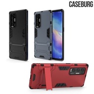 OPPO Reno5 Pro+ (Pro Plus) 5G CASEBURG Hybrid S Case 座枱支架 雙物料四邊全包防撞 手機殼 手機套 4712A