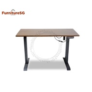 (FurnitureSG) (120/150/180cm) Electric Height Adjustable Study Table *Solid Wood Table Top* / Ergono