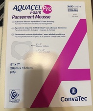 Convatec Aquacel Pro Foam Adhesive Silicone Hydrofiber Dressing 8"x7"