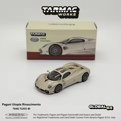 TW in Stock 1:64 Pagani Utopia Rinascimento Diecast Car Model Collection Tarmac Works T64G-TL055-BI