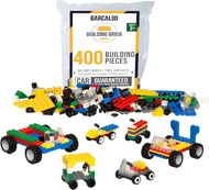Barcaloo 400 Piece Wheels and Axles Sets, Building Bricks Car Parts and Pieces Kit - Car Building Se