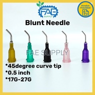 Glue Dispensing Needle Blunt needle 17G 18G 19G 20G 21G 22G 23G 24G 25G 27G 45 degree curve tip leng